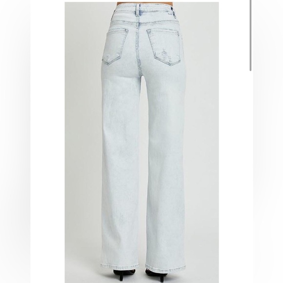 RISEN Ultra High Rise Wide Leg Acid Wash Jeans/Pants | NEW/NWT!! 💜👖💜👖 - Picture 4 of 11